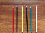 6pcs high quality plastic color pencil