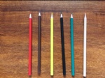 6pcs high quality plastic color pencil