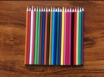 24pcs hot selling Deyi Hex Plastic colored pencil
