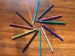 Back to School Eco friendly wood-free plastic 12 Color pencil