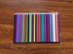 Deyi 塑料铅笔 7inch 六角杆 36色彩盒装 仿木 环保
